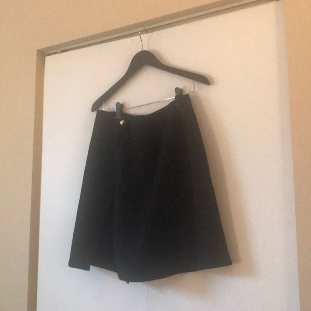 Loft black wrap skirt